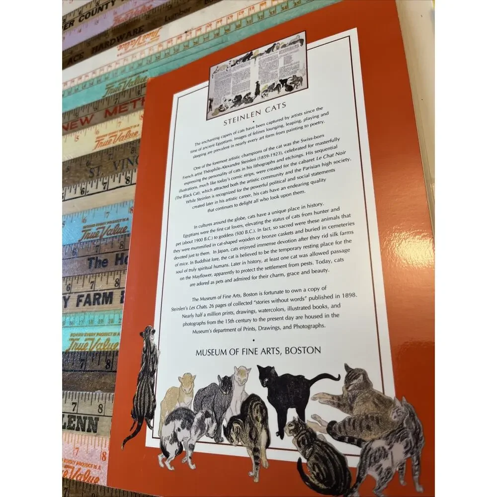 Les Chats Steinlen Cats Die-Cut Stationery Envelopes Stickers Boston Museum Art